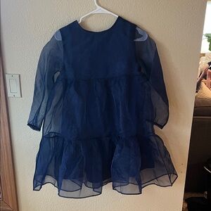 Hanna Andersson Navy Blue Formal Kids Dress